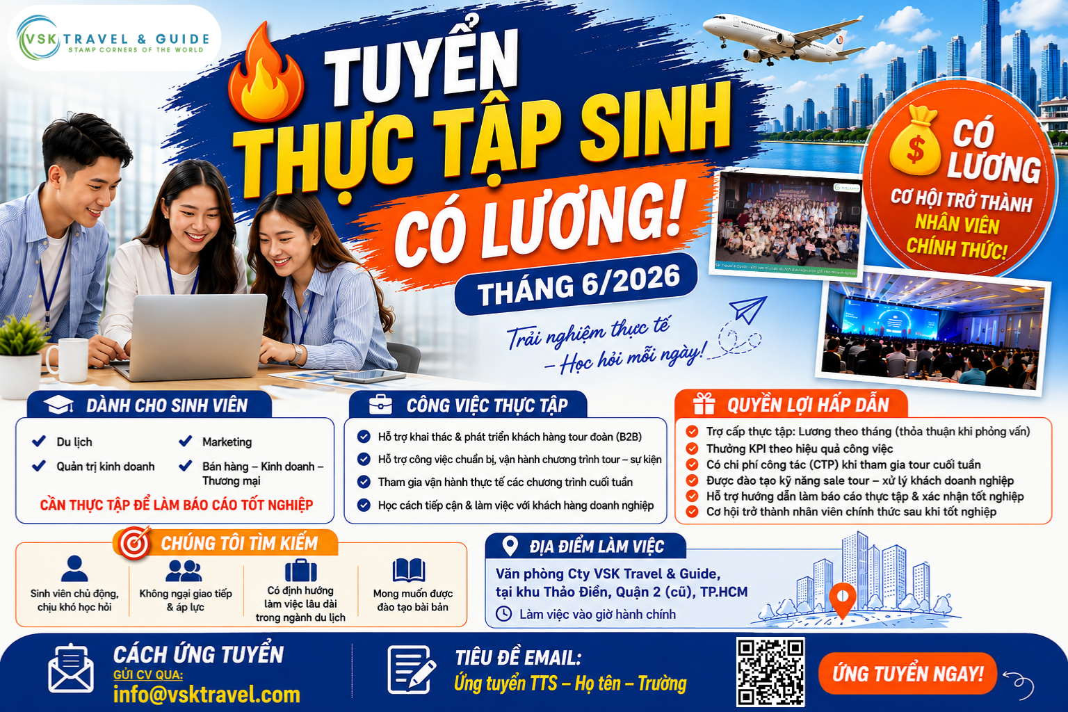 VSK tuyển TTS có lương