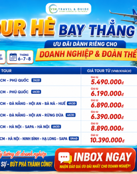 Tour Hè Bay Thẳng 2026 – Giải Pháp Du Lịch Doanh Nghiệp Trọn Gói